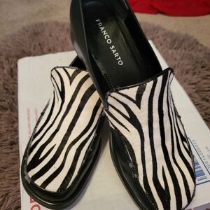 Franco Sarto Zebra Print Loafers